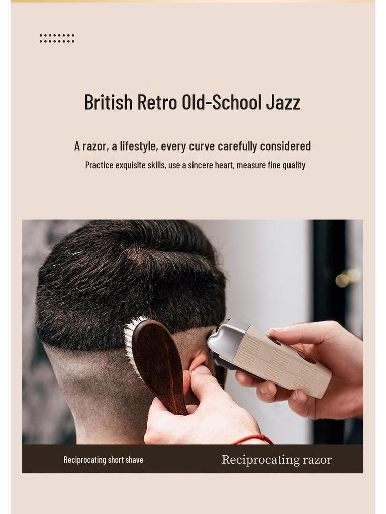 Kuangjie Dual-Function Electric Shaver with Digital Display and Sideburn Trimmer