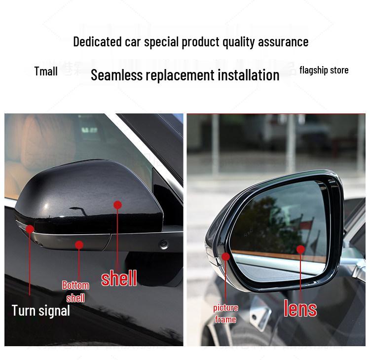 Compatible Rearview Mirror Shell & Frame for Ideal L6/L7 with Turn Signal Reflector
