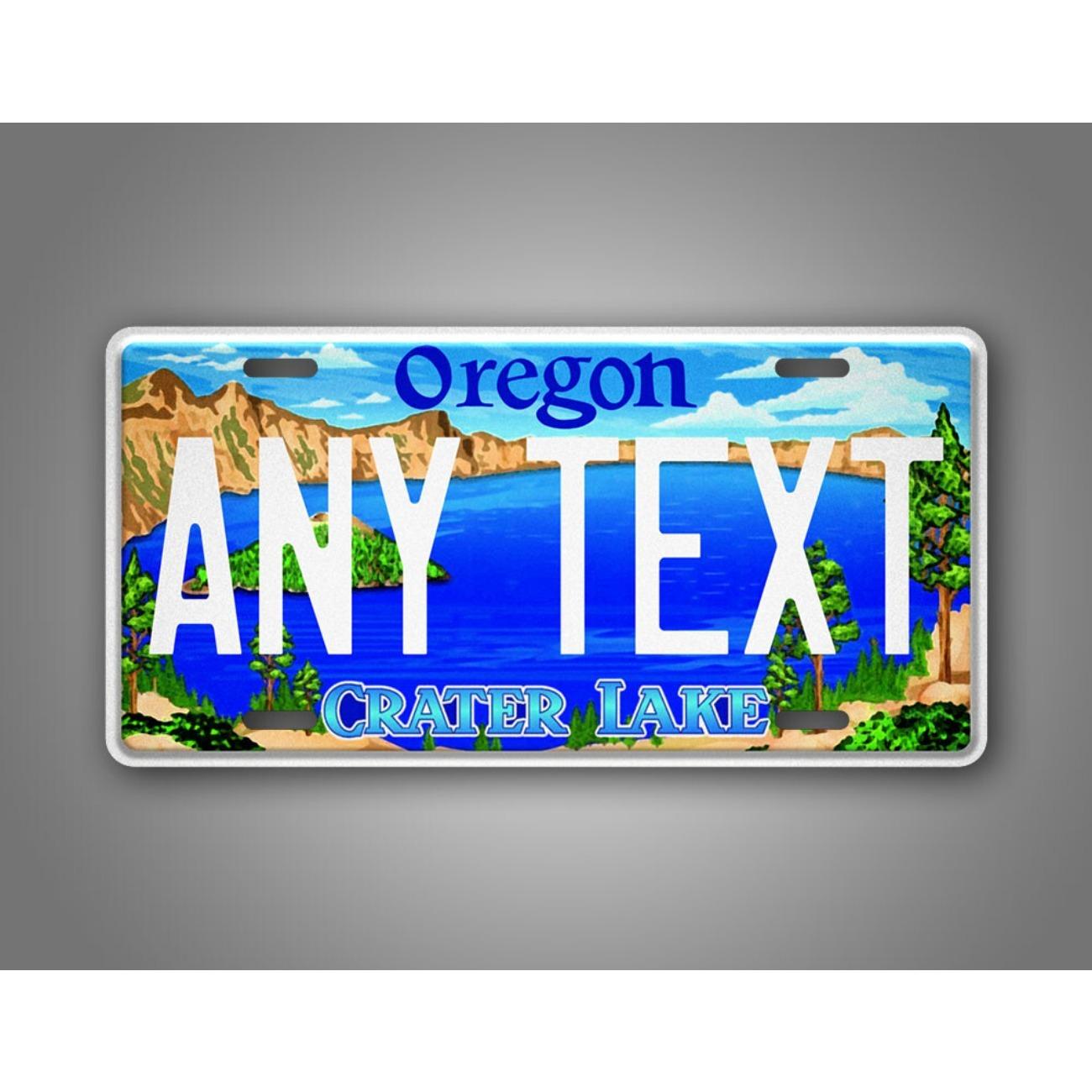 Personalized Oregon Crater Lake Custom Text Decorative Tag Dustproof & Waterproof (Only Decoration)
