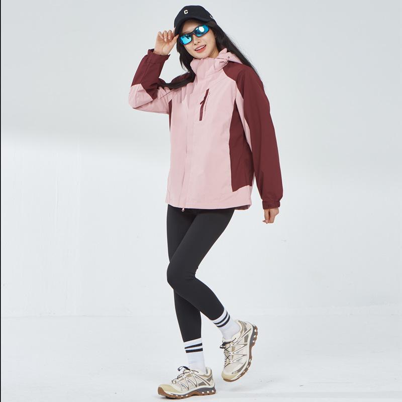 

Autumn Couple s Windproof Waterproof Jacket with Removable Hood 5XL