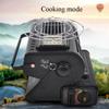 Chauffage de Camping LKP Noir 1,3 kW Chauffage à Gaz, Chauffage et Réchaud Céramique Portables d'Extérieur pour la Pêche, le Camping, le Pique-nique, le Voyage