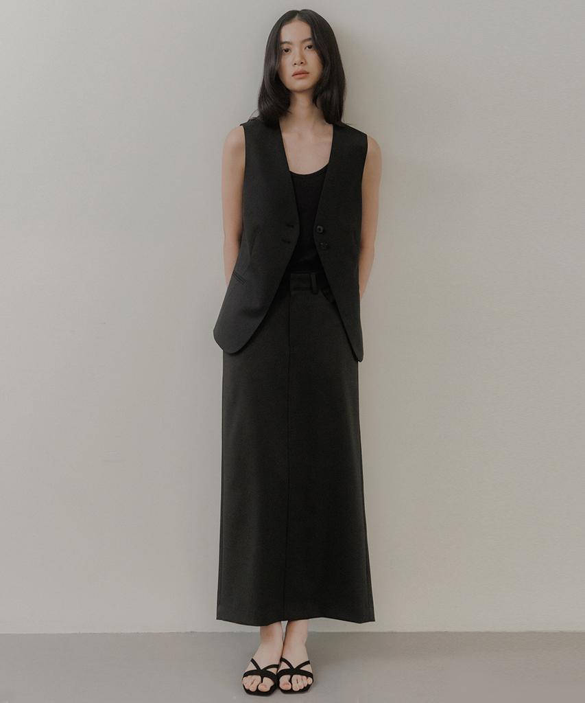 Oeoseoul Maxi Stitch Skirt [2 Colors]