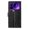 For Xiaomi 17 Pro Case Stand Wallet Calf Texture PU Leather Flip Phone Cover with Wrist Strap