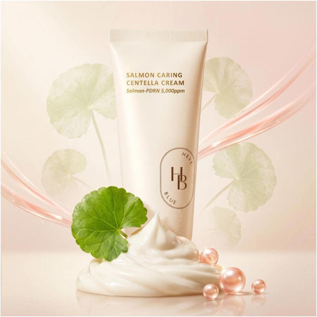 HEVEBLUE Salmon Caring Centella Cream Soothing & Barrier Repair Face Cream 100ml