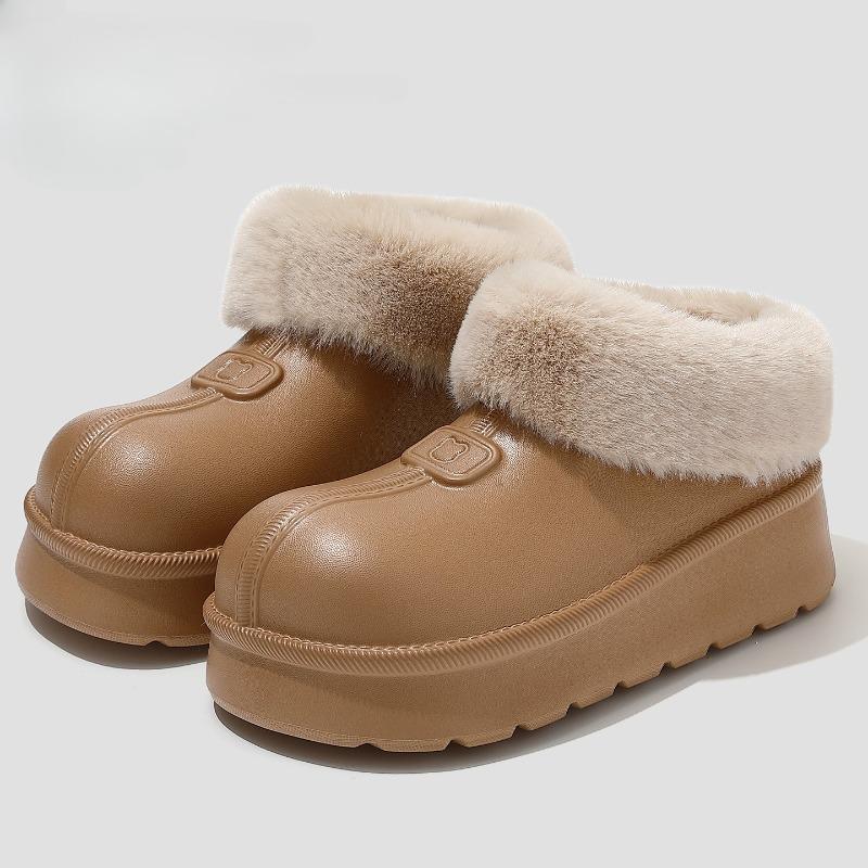 

Thick Sole Winter Women Snow Boots Warm Fluffy Waterproof Anti Slip Outdoor Cozy Footwear for Cold Weather High Top Ladies Shoes 36-37