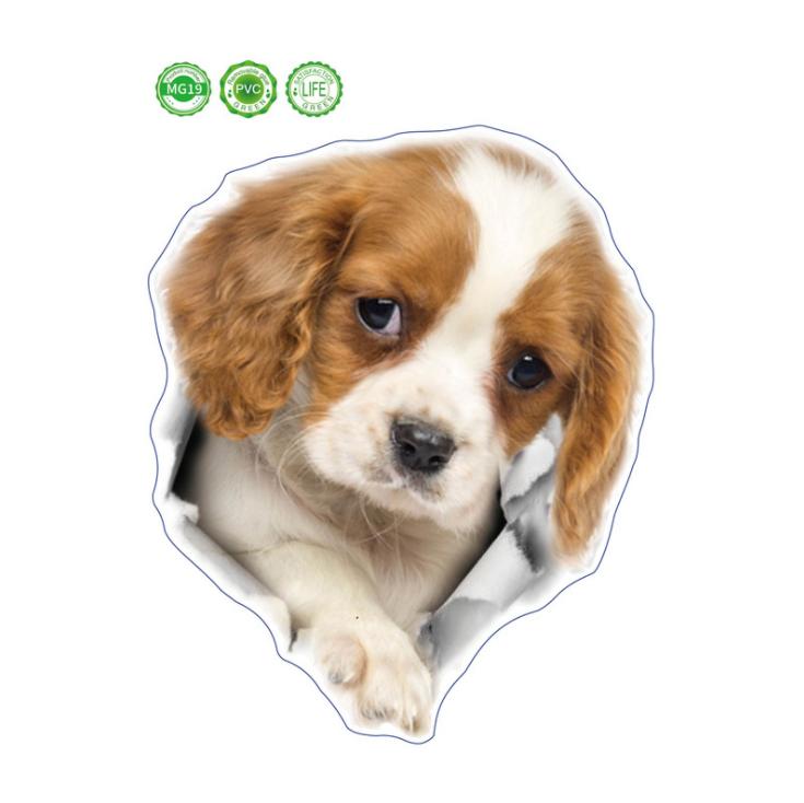 Cartoon Pet Simulation 3D Fun Puppy Αυτοκόλλητα τοίχου Ψυγείο Τουαλέτα Αυτοκινήτου DIY Διακόσμηση