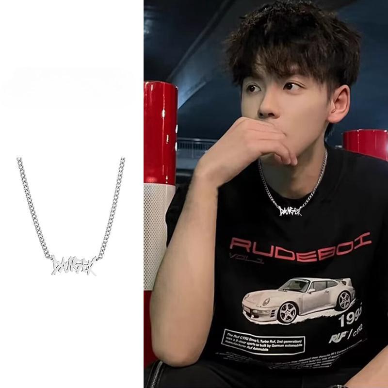 High-End Men's Hip-Hop Titanium Necklace with Thorn Pendant