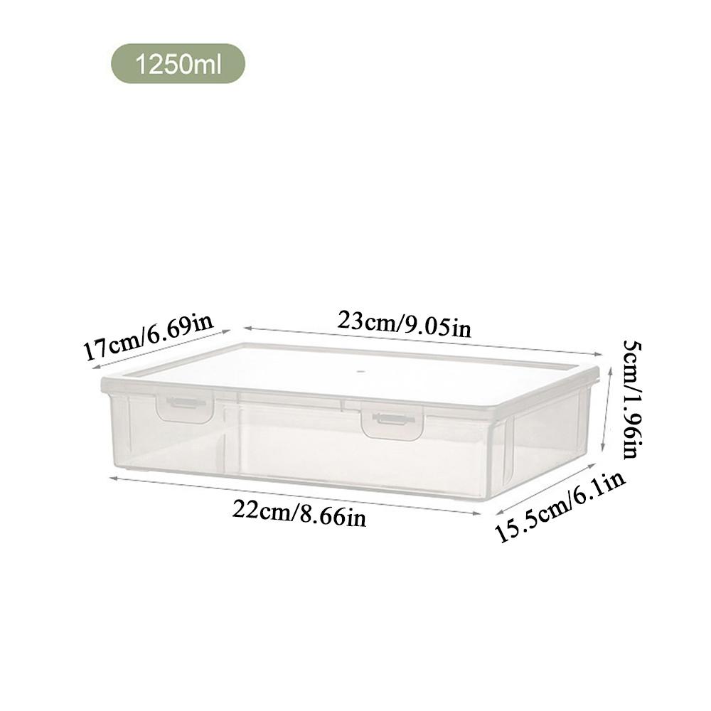 Plastic Document Organizer Organized Clear Square Shape Storage Box Organizing Box Transparent Desktop Document Storage Case