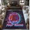 AC Milan Printed Crystal Velvet Rug Non‑Slip Crystal Velvet Carpet For Sofa Bedroom Indoor Home Decoration