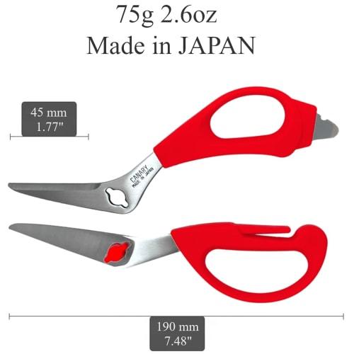 Hasegawa Cutlery Scissors, Housewife's Choice Kitchen Scissors, Red, FK-190