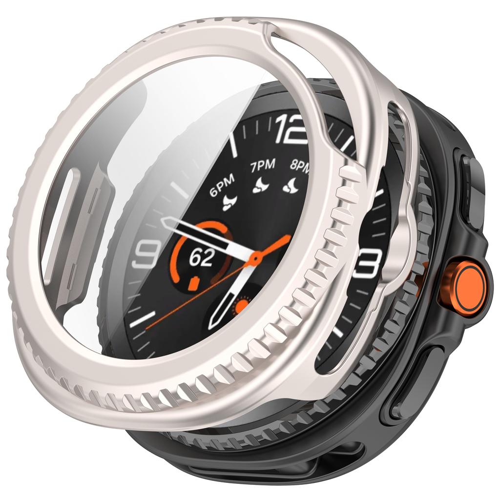 Plně ochranné pouzdro pro Samsung Galaxy Watch 8 Classic 46mm Ochranné pouzdro na displej Kryt Tvrdé PC 2v1 Skořepina+fólie z tvrzeného skla