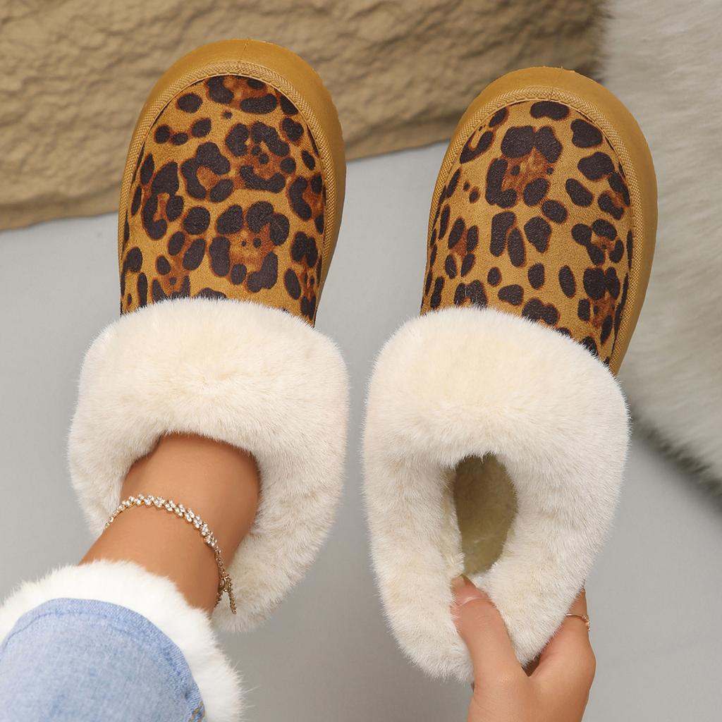 Fashion Winter Women Slippers Fashion Fluffy Fuzzy House Slippers Memory Foam Plush Shoes for Women Indoor Non-slip Cotton Slides Women
