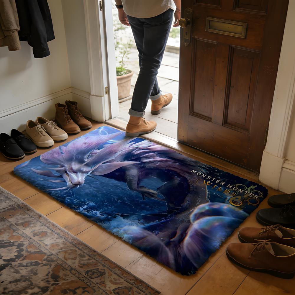 GAME Monster Wilds Series For Film Anime Floor Mat Soft Flannel Absorbent Mat Non-Slip Rug Home Bedroom Bathroom