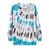 Women's Tie-Dye Long Sleeve Hoodie: Autumn/Winter Loose Fit with Round Neck