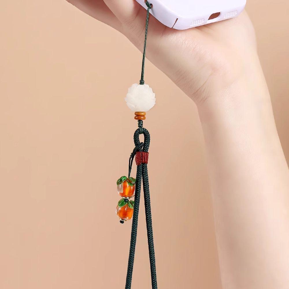 Lotus Flower Mobile Phone Strap Anti-Lost Cell Phone Lanyard Mobile Phone Lanyard  Couple Gift