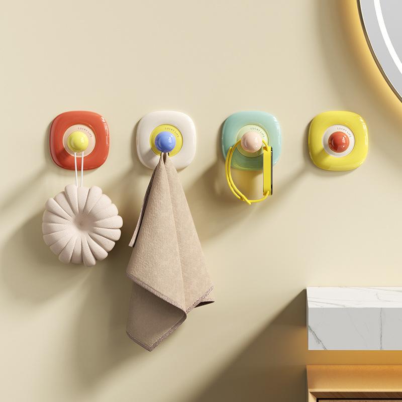 No Punching, Strong Adhesive Hook, Bathroom, Household, Bathroom, Creative Wall Hanging, Towel Hook