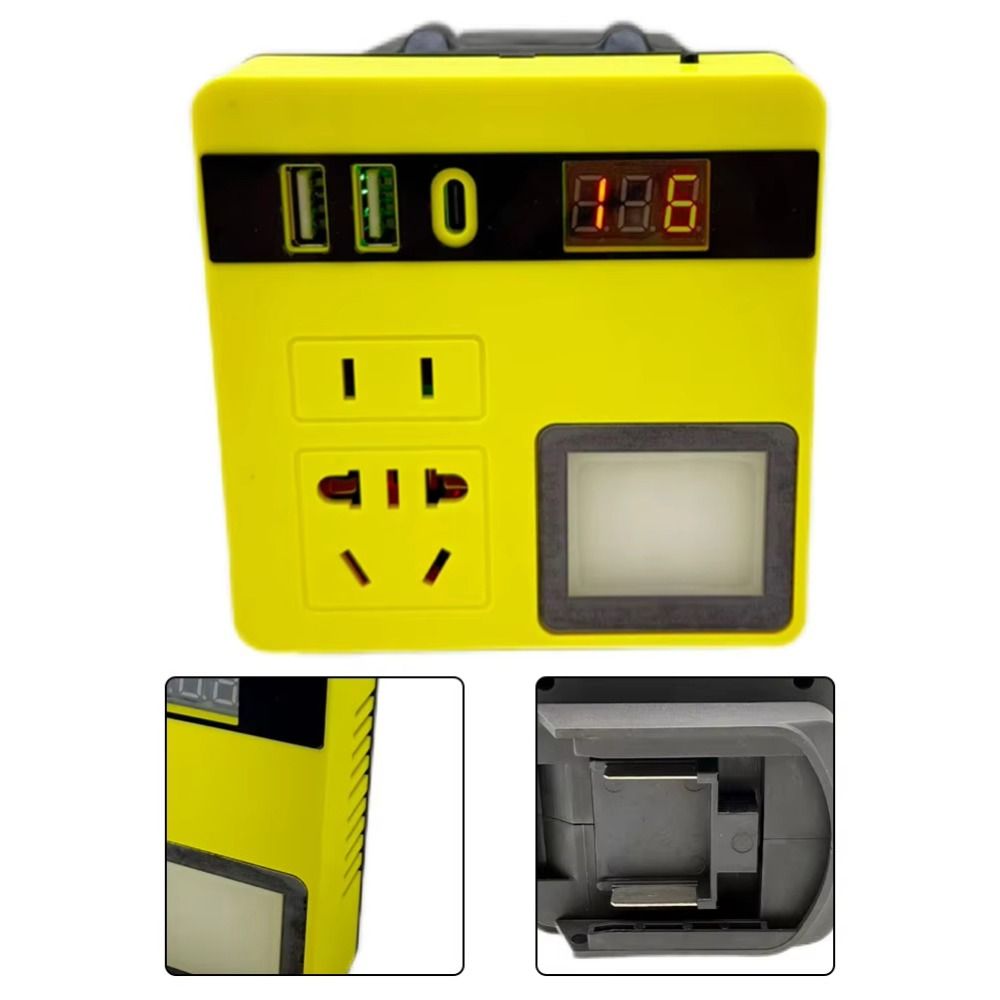 2 USB 1 Type C Ports Lithium Battery Inverter Inverter Adapter for Makita For Outdoor Activities