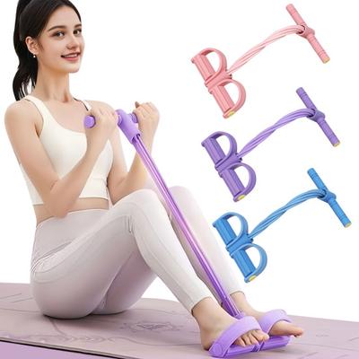 4/6-Röhren Pedal Knöchel Zuggerät Widerstandsband mit Griff TPE Elastisch Yoga Sit-up Zugseil Männer Frauen Pedal Spanner Trainingsgerät
