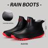 Men's & Women's Non-Slip Waterproof Short Rain Boots with Cotton Lining for Outdoor Use