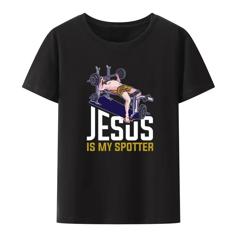 Moshi Jesus Desu Rolig T-shirt Kortärmad Andningsbara T-shirts Casual Toppar Mönster Roupas Överdimensionerade Högkvalitativa Mjuka Lösa
