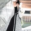 Chinese Tang Dynasty Style Hanfu Round Neck Shirt and Long Skirt Daily Hanfu Women Suit