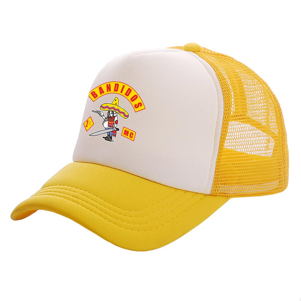 Bandidos MC Trucker Caps Unisex Baseball Caps Cool Summer Mesh Net Hat Snapback Hats