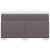 Maison Exclusive - Sommier à lattes de lit avec matelas Gris 120x200 cm Similicuir