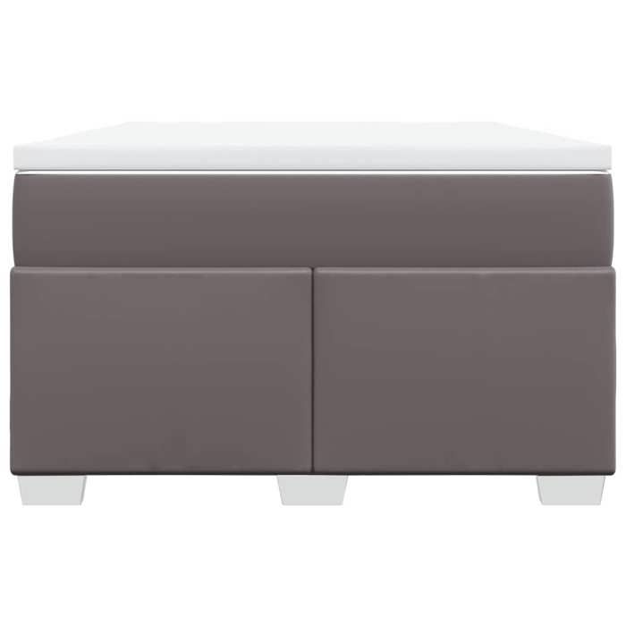 Maison Exclusive - Sommier à lattes de lit avec matelas Gris 120x200 cm Similicuir