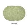 4pcs/set High Quality Handmade Round Woven Braided Placemats 15 Inch Round Table Mats for Dining Tables