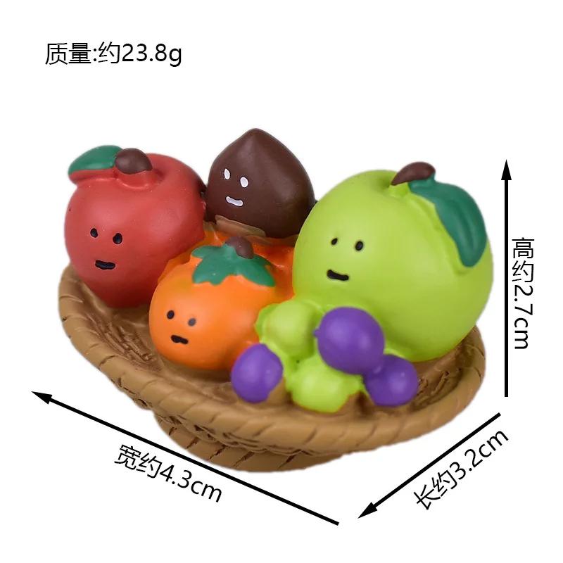 Japan Zakka Autumn Harvest Chestnut Series Fishbowl Decoration Bedside Tabletop Ornament Resin Craft Toys Collectible Gifts