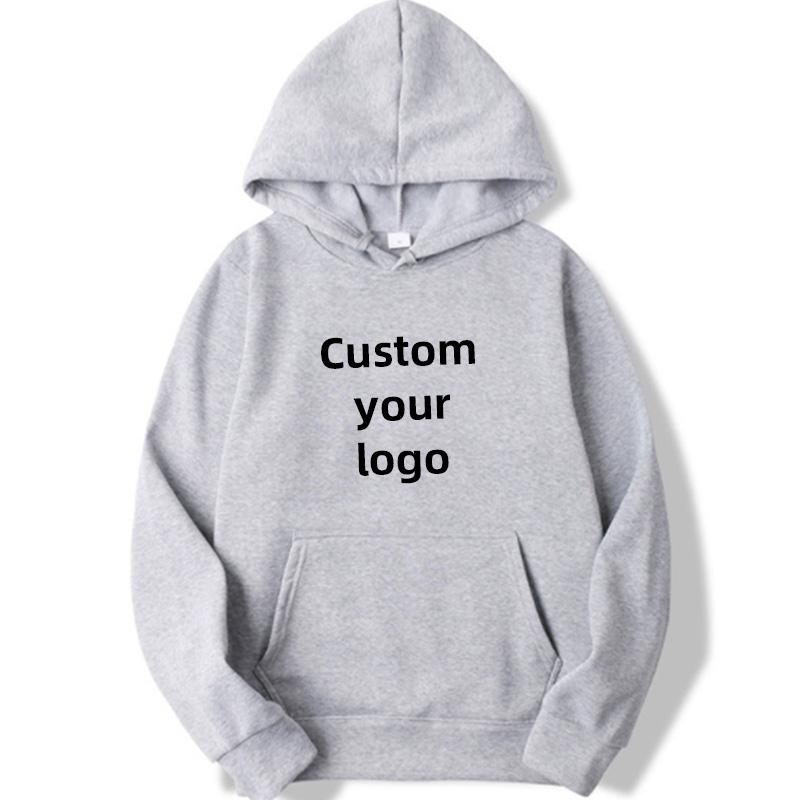 Men and Women DIY10 Printed Hooded Sweatshirt Loose Pullover Spring Autumn Winter Cotton Customize your logo Hoodie (S-4XL)