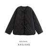 Kaslead New Arrival Women's Clothing Fashion Style Fashion Bowknot Decoration Cotton Jacket Outwear 1255992