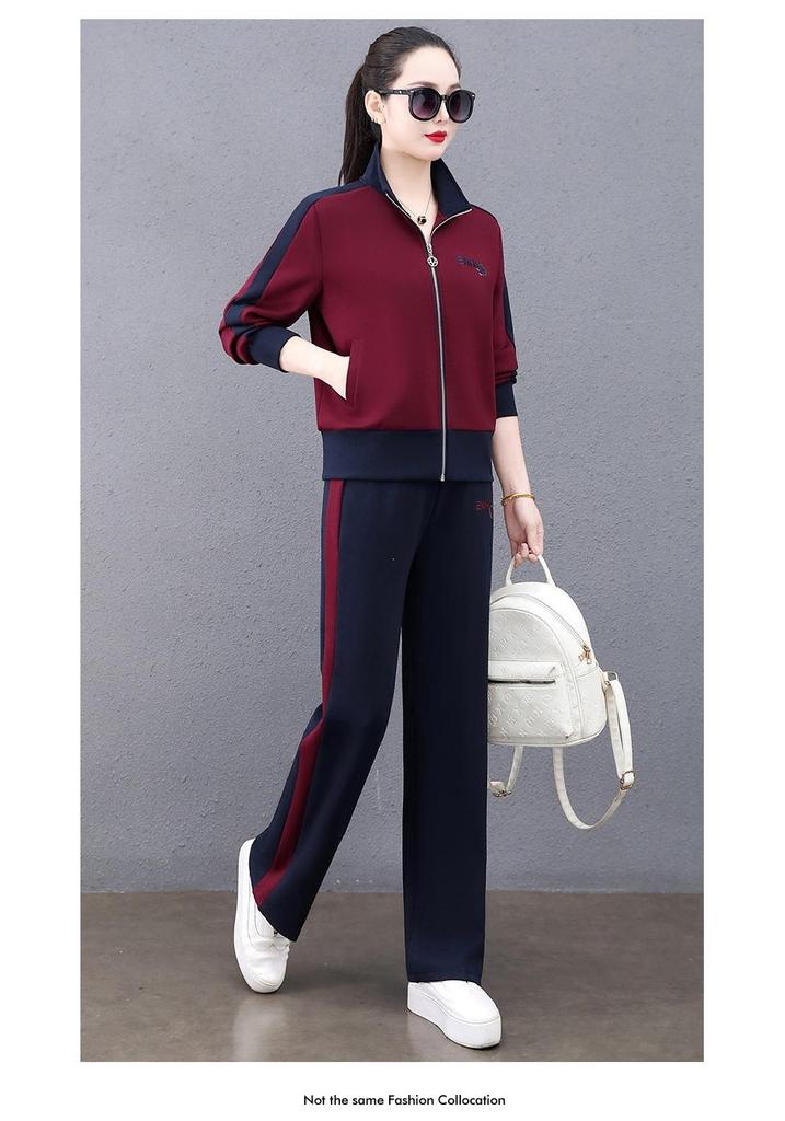 Women's Slimming Two-Piece Sportswear Set: Casual Hoodie & Pants for Running, Spring/Autumn