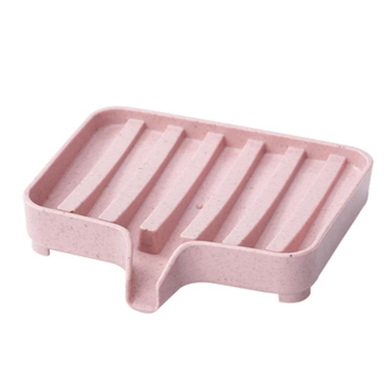 Useful Silicone Soap Dish Bathroom Self Draining Soap Bar Holder Kitchen Sink Soap Dish Sponge Drain Portable Soaps Dishes Rack