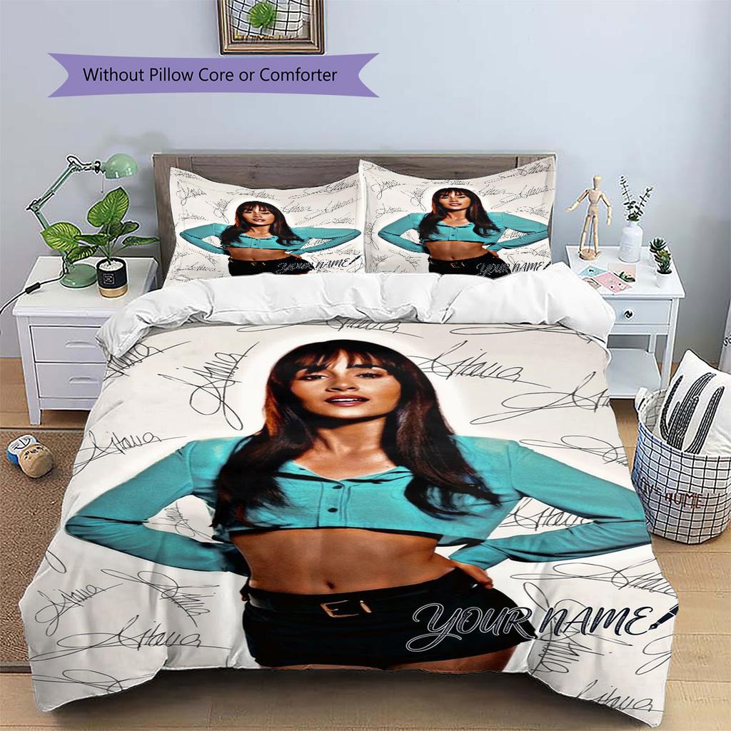 Aitana Custom Name Pattern Bedding,Quilt Set Quilt Cover Pillowcase Home Birthday Gift(1 * Duvet Cover + 2 * Pillowcase, Without Core)