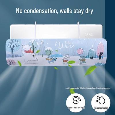 Universal Wall-Mounted Air Conditioner Wind Deflector and Air Guide Baffle Curtain