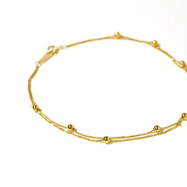 18K Nuerin Double Ball Chain Bracelet