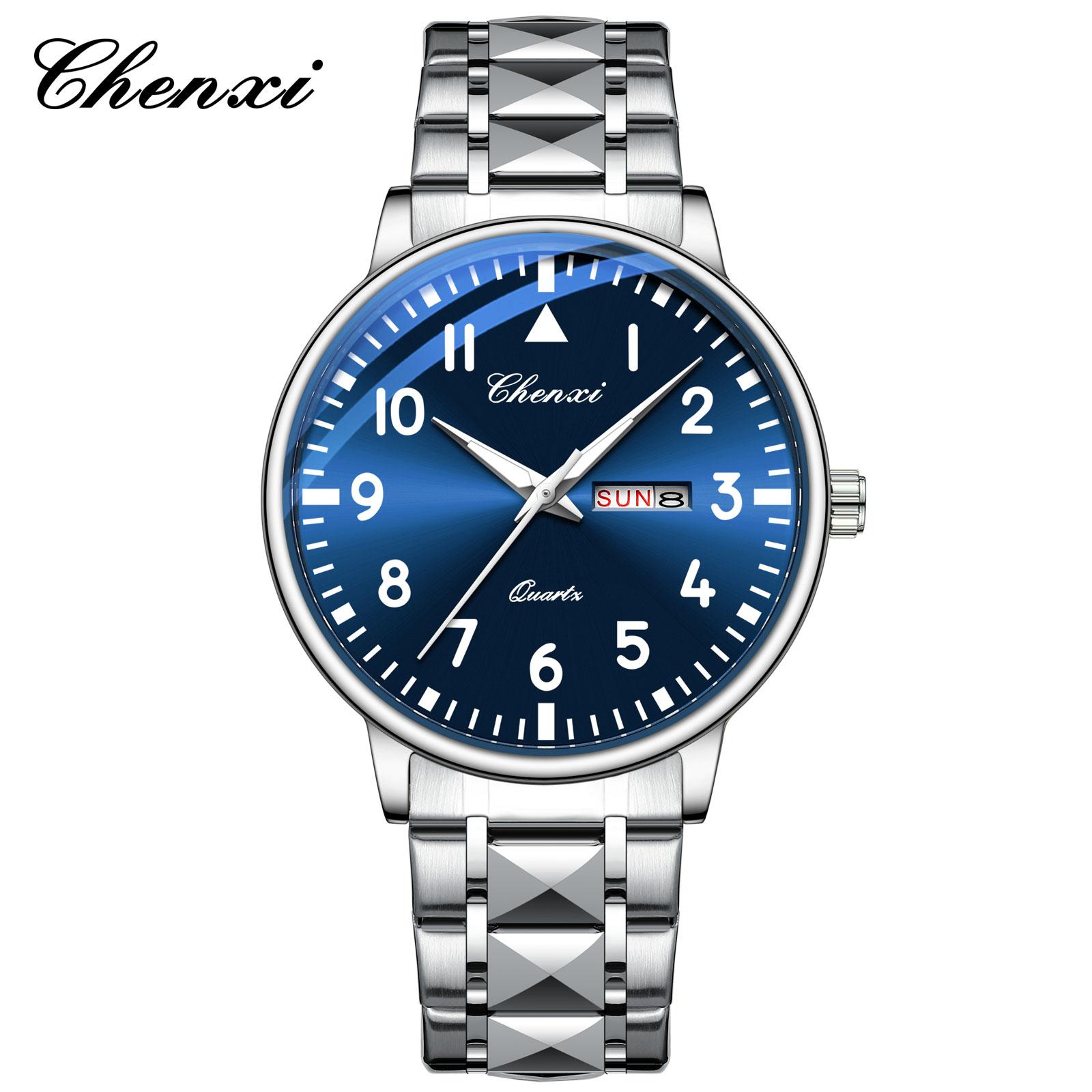 

Нові кварцові чоловічі годинники з нержавіючої сталі, водонепроникні світлові календарі, ділові чоловічі годинники Regalos Para Hombres