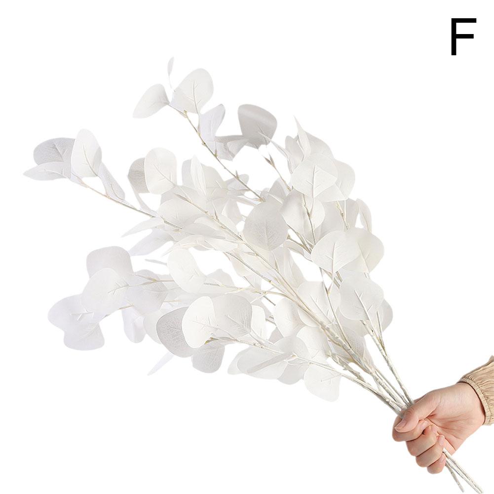 1 szt. Sztuczne Gałązki Eukaliptusa Sztuczne Liście Eukaliptusa Sztuczna Roślina Dekoracja Do Domu Wesela Kolorowa Dekoracja Eukaliptusowa Flo L7Z9