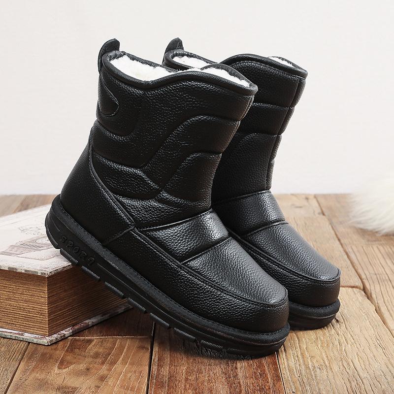 

Northeast outdoor snow high-top men s warm and velvet winter cotton shoes thickened waterproof, sweat-proof and non-slip extra thick cotton shoes 45