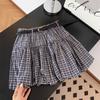 Korean Casual Short Skirt With Polyester Fabric And High Waist For Petite Women