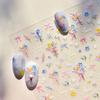 Charming Petal Flower Colorful Wildflowers Daisy Leaves 5D Relief Self Adhesive Nail Art Sticker Decoration Manicure Decal DIY