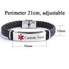 Punk SOS Medical Custom Text Leather Bracelets For Women The Snake Emblem Rod of Asclepius Stainless Steal Men Bracelets Jewelry