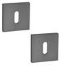 Square Rosettes Key Plates For Interior Door Handles Zambia Graphite