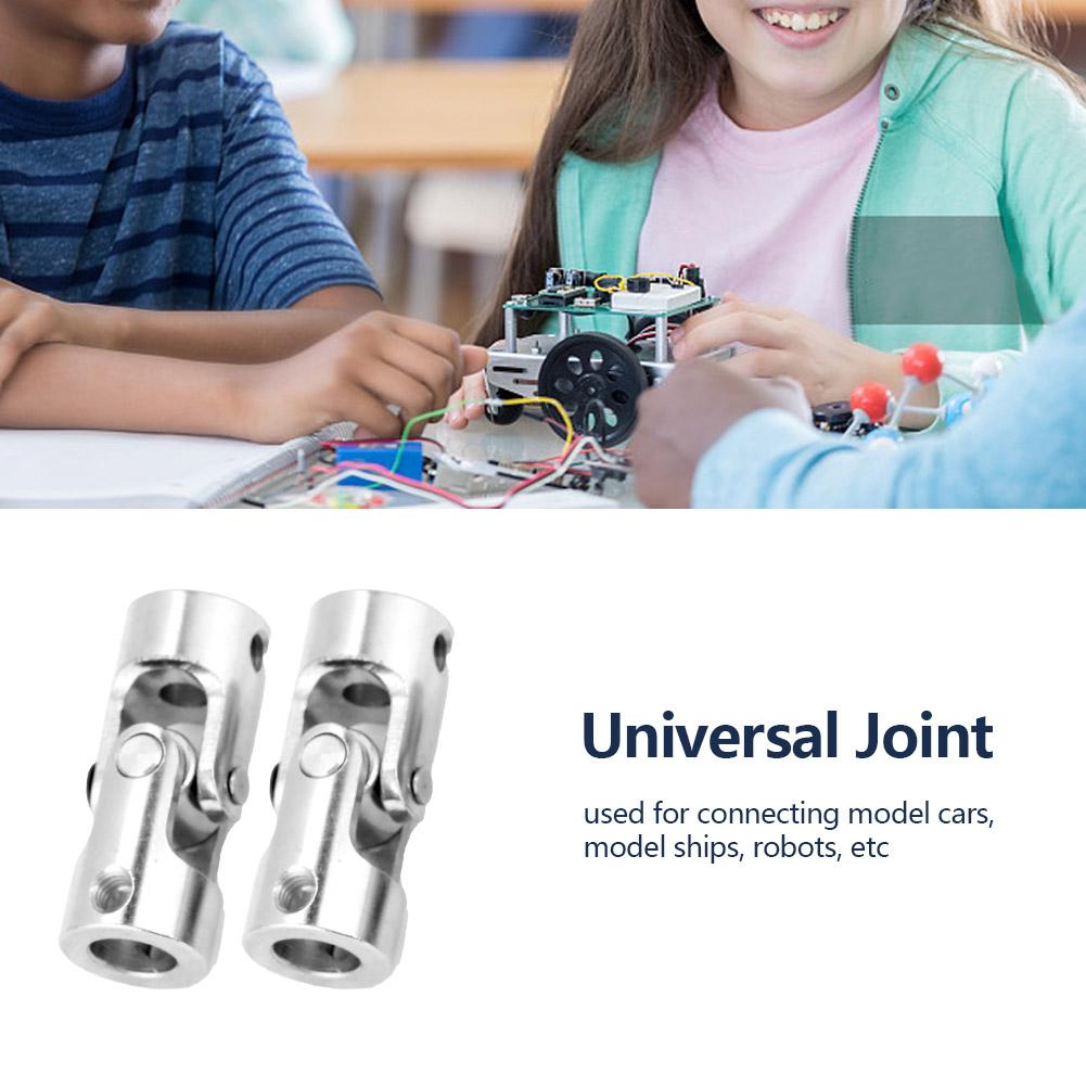 2 buc Cuplaj arbore Conector motor Direcție DIY Lungime 35mm DE 14mm Articulație universală (8*8mm)