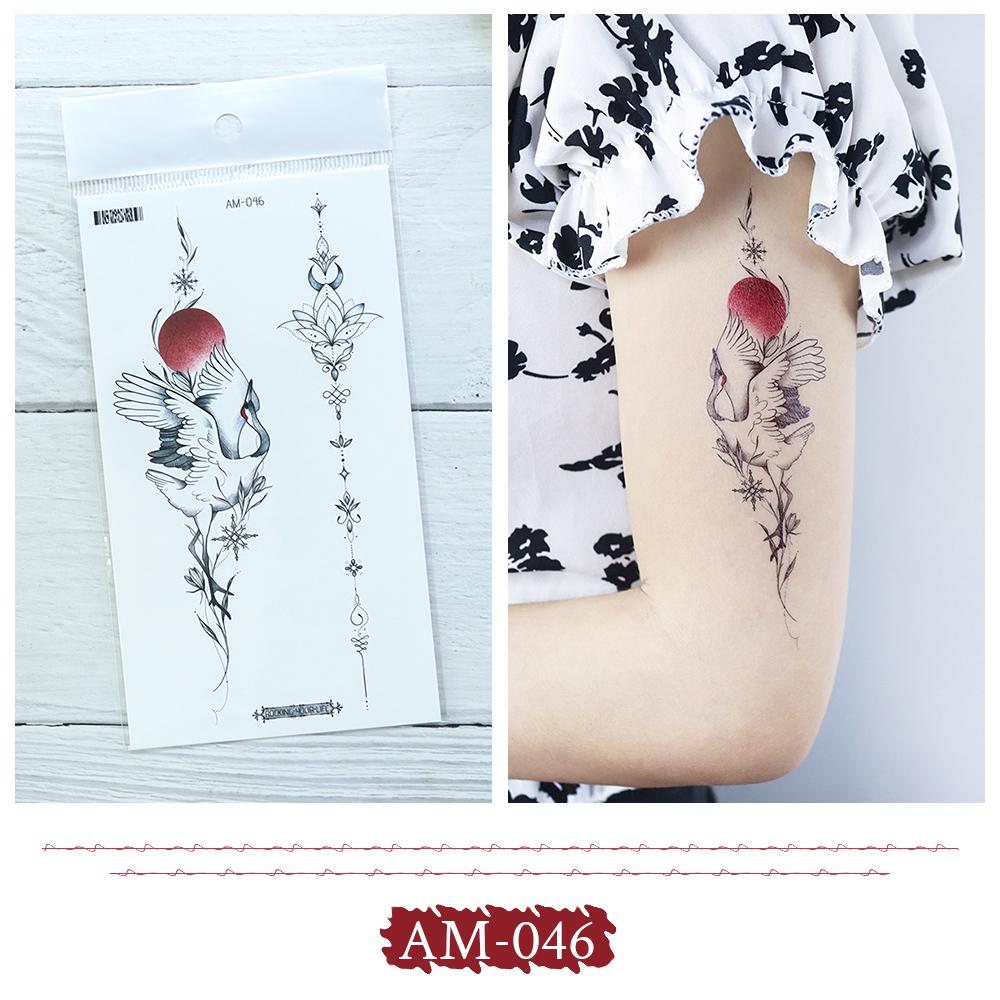 Flower Words Neck Temporary Tattoos for Women Girls Waterproof Realistic Black Sexy Temporary Tattoos for Women Body Art