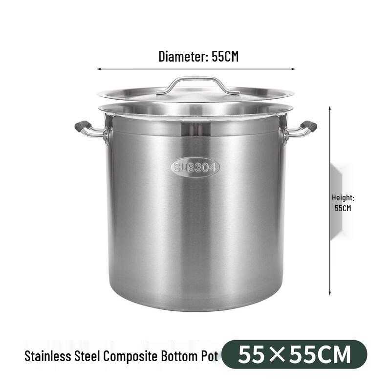JPHZNB 304 Stainless Steel Induction Stockpot with Lid