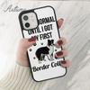 Border Collie Hund Telefon Fall für iPhone 11 12 13 14 Pro Max mini X XR XS SE 2020 5s 6S 7 8 Plus Samsung Galaxy S21 S22 shell