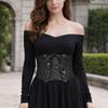 Solid Color PU Leather Corset Spicy Girl Western Cowboy Belt Gothic Wide Belt  Ladies