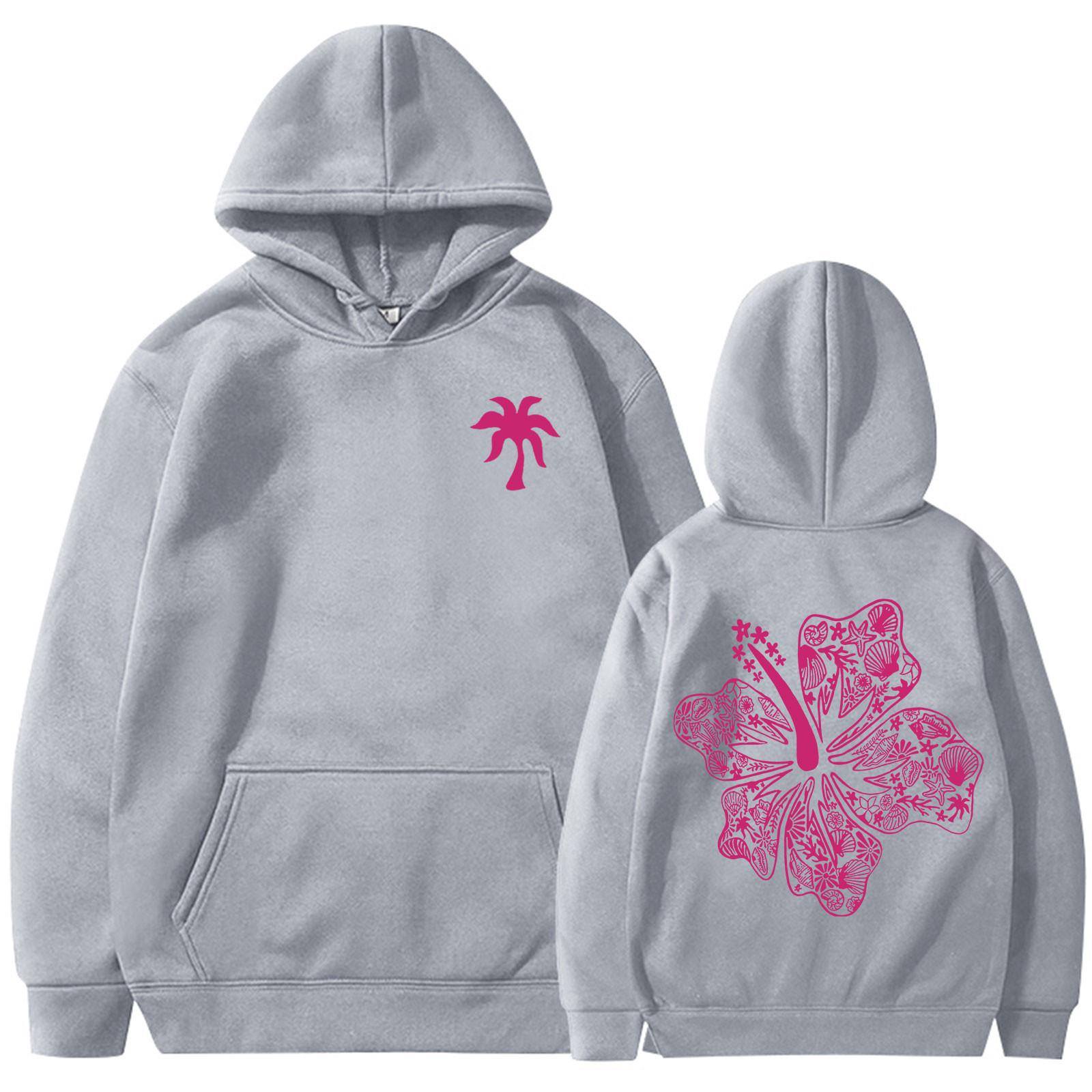 

Женская мода, женский легкий пуловер с длинными рукавами и карманами, толстовка с капюшоном в стиле консервативного стиля XXL светло-серый